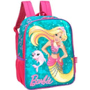 Mochila de Costas Barbie Menina Infantil Sereia Escolar Rosa - Luxcel Megalomania