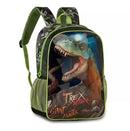 Mochila de Costas Mala Bolsa T-Rex Masculino Infantil Escolar Clio Megalomania