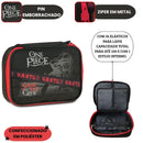 KIT Mochila de Carrinho e Estojo Box 100 Pens 36 Elástico One Piece Volta as Aulas Juvenil Escolar