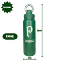 Garrafa Térmica de Time Palmeiras de Metal Verdão Aço Inox Presente Verde de Rosca 850ML Água Chá Ponto Criativo