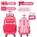 Mochila de Carrinho UP4YOU 360° Juvenil Escolar Meninas Volta às Aulas Rodinhas Alça Notebook Espaçosa