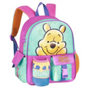Mochila De Costas Ursinho Pooh Espaçosa Organização Escolar Material Rosa Feminino Meninas Colorido