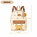 Mochila de Costas Ursinho Pooh Original Disney Escolar Volta as Aulas Infantil Fofa Resistente Passeio Viagem Criança