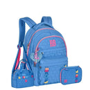 Kit Mochila Costas Rebecca Bonbon Azul Claro Lancheira Térmica Estojo Box Juvenil Escolar Feminino Meninas Chaveiro Clio Megalomania