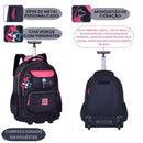 Mochila de Carrinho Rodinhas Rebecca Bonbon Rosa Roxo Preta Juvenil Escolar Feminina Notebook