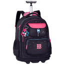 Mochila de Carrinho Rodinhas Rebecca Bonbon Rosa Roxo Preta Juvenil Escolar Feminina Notebook
