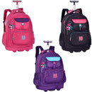 Mochila de Carrinho Rodinhas Rebecca Bonbon Rosa Roxo Preta Juvenil Escolar Feminina Notebook