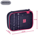 Kit Mochila De Carrinho e Estojo Box Rebecca Bonbon Preto Juvenil Estiloso Escolar Volta As Aulas Feminino