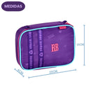 Kit Mochila De Carrinho e Estojo Box Rebecca Bonbon Roxo Escolar Juvenil Estiloso Volta As Aulas Feminino