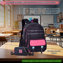 Mochila de Costas Rebecca Bonbon Escolar Juvenil Feminina Estilosa Grande Volta as Aulas Passeio