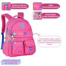 Kit Mochila De Costas e Estojo Box Rebecca Bonbon Rosa Estiloso Juvenil Escolar Feminino Volta As Aulas