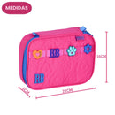 Kit Mochila De Costas e Estojo Box Rebecca Bonbon Rosa Estiloso Juvenil Escolar Feminino Volta As Aulas
