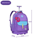 Mochila de Carrinho Rebecca Bonbon Rodinhas Escolar Juvenil Menina Volta as Aulas Viagem Passeio