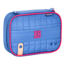 Kit Mochila De Costas e Estojo Box Azul Rebecca Bonbon Escolar Feminino Juvenil Volta As Aulas Estudos