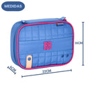 Kit Mochila De Costas e Estojo Box Azul Rebecca Bonbon Escolar Feminino Juvenil Volta As Aulas Estudos