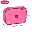 Kit Mochila De Costas e Estojo Box Rosa Rebecca Bonbon Escolar Feminino Juvenil Volta As Aulas Estudos