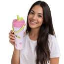 Garrafa Térmica Rebecca Bonbon Com Canudo Infusor 650ml Água Chá Estilosa Juvenil Meninas Escola Academia Passeio