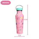Garrafa Térmica Rebecca Bonbon 500ml Juvenil Feminino Resistente Estilosa Prática Escola Academia Passeio Água Bebida