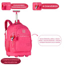 Mochila de Carrinho Rebecca Bonbon Rodinhas Menina Juvenil Escolar Volta as Aulas Resistente Viagem