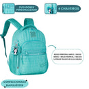 Mochila de Costas Juvenil Rebecca Bonbon Feminino Volta as Aulas Escolar Estilosa Colorida Clio