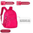 Mochila de Costas Juvenil Rebecca Bonbon Feminino Volta as Aulas Escolar Estilosa Colorida Clio