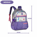 Mochila de Costas Holográfica Rebecca Bonbon Rosa Escolar Volta as Aulas Juvenil Youtuber Feminina