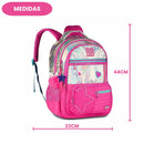 Mochila de Costas Holográfica Rebecca Bonbon Rosa Escolar Volta as Aulas Juvenil Youtuber Feminina