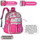 Kit Mochila De Costas e Lancheira Térmica Rebecca Bonbon Holográfica Rosa Volta As Aulas Juvenil