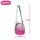 Kit Mochila De Carrinho Lancheira Térmica Holográfica Rosa Rebecca Bonbon Juvenil Feminino Escolar
