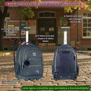 Mochila de Carrinho Rebecca Bonbon Jeans Escolar Rodinhas Juvenil Feminina Volta as Aulas Passeio