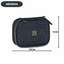 Kit Mochila de Costas e Estojo Box 100 Pens e Lancheira Térmica Rebecca Bonbon Escolar Jeans Feminino