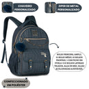 Mochila de Costas 17,5" Jeans Rebecca Bonbon Escolar Passeio Juvenil Feminina Volta as Aula Estilosa