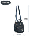 Kit Mochila de Costas e Estojo Box 100 Pens e Lancheira Térmica Rebecca Bonbon Escolar Jeans Feminino