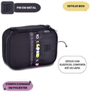Estojo Box Juvenil Rebecca Bonbon 100 Pens Feminino Escolar 36 Elásticos Volta as Aulas Clio