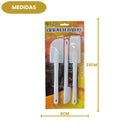 Kit Espátula de Plástico 03 Peças Culinária Bolo Cozinha Chef Confeitaria elite
