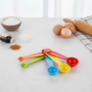 Colher Medidora Colorida 5 Peças Cozinha Culinária Receitas Confeitaria Bolo Torta Precisa Alta Qualidade
