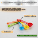 Colher Medidora Colorida 5 Peças Cozinha Culinária Receitas Confeitaria Bolo Torta Precisa Alta Qualidade