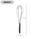 Batedor De Ovos Fouet 30cm Aço Inox Cozinha Resistente Culinária Profissional Receitas Bolo Torta Elite