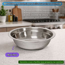 Bacia De Aço Inox Funda 21cm Resistente Profissional Cozinha Culinária Salada Verdura Alimentos Elite