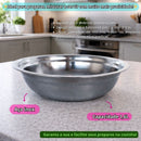 Bacia Funda 23cm Aço Inox Resistente Profissional Cozinha Salada Alimentos Culinária Elite