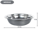 Bacia Funda 23cm Aço Inox Resistente Profissional Cozinha Salada Alimentos Culinária Elite