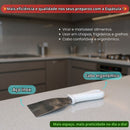 Espátula de Aço Inox 4" Profissional Resistente Grelha Chapas Frigideiras Cozinha Restaurante Elite