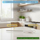 Chaira De Aço Inox 8" Cabo Branco Resistente Profissional Cozinha Amolador de Facas Churrasco Elite