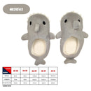 Chinelo Pantufa Baby Shark Tubarão Infantil Cinza Solado de Borracha Inverno Frio Megalomania