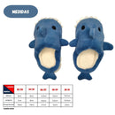 Pantufa Infantil Tubarão Baby Shark Inverno Menino Presente Azul Solado Borracha Megalomania