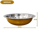 Bacia De Inox 33cm Resistente Profissional Cozinha Culinária Saladas Massas Preparo Elite