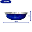 Bacia De Inox 33cm Resistente Profissional Cozinha Culinária Saladas Massas Preparo Elite