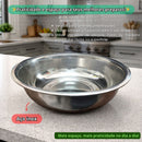 Bacia De Aço Inox 39cm Profissional Resistente Culinária Massas Saladas Alimentos Cozinha Elite