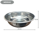Bacia De Aço Inox 39cm Profissional Resistente Culinária Massas Saladas Alimentos Cozinha Elite