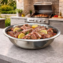 Bacia De Inox 47cm Grande Resistente Profissional Cozinha Culinária Massas Restaurantes Elite